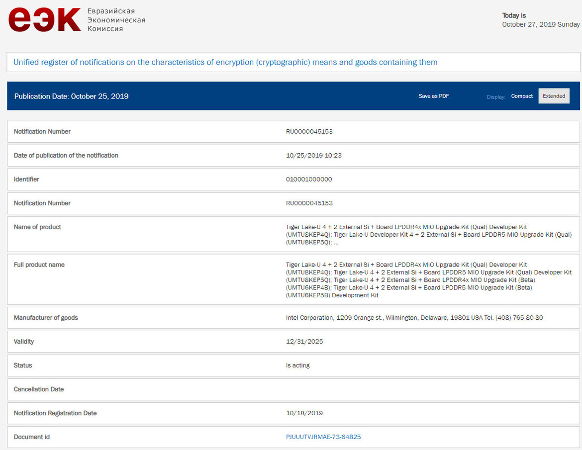 Intel 10nm Tiger Lake-U Mobile CPUs Rumored To Be DDR5 RAM Enabled