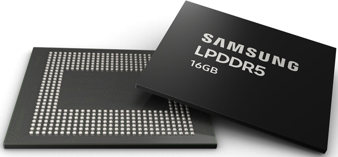 Samsung 16GB LPDDR5 5,500 Mbps DRAM Enters Production For Flagship Phones