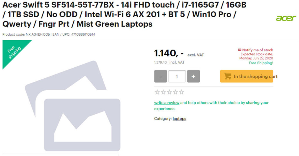 Acer Swift 5 Laptops Leak With Intel Tiger Lake And Xe Graphics, Launch Date Revealed