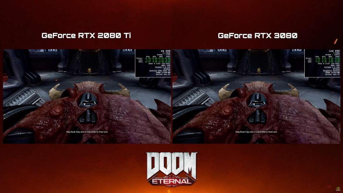 Watch A GeForce RTX 3080 Shred Doom Eternal In 4K Ultra Nightmare At 160 FPS