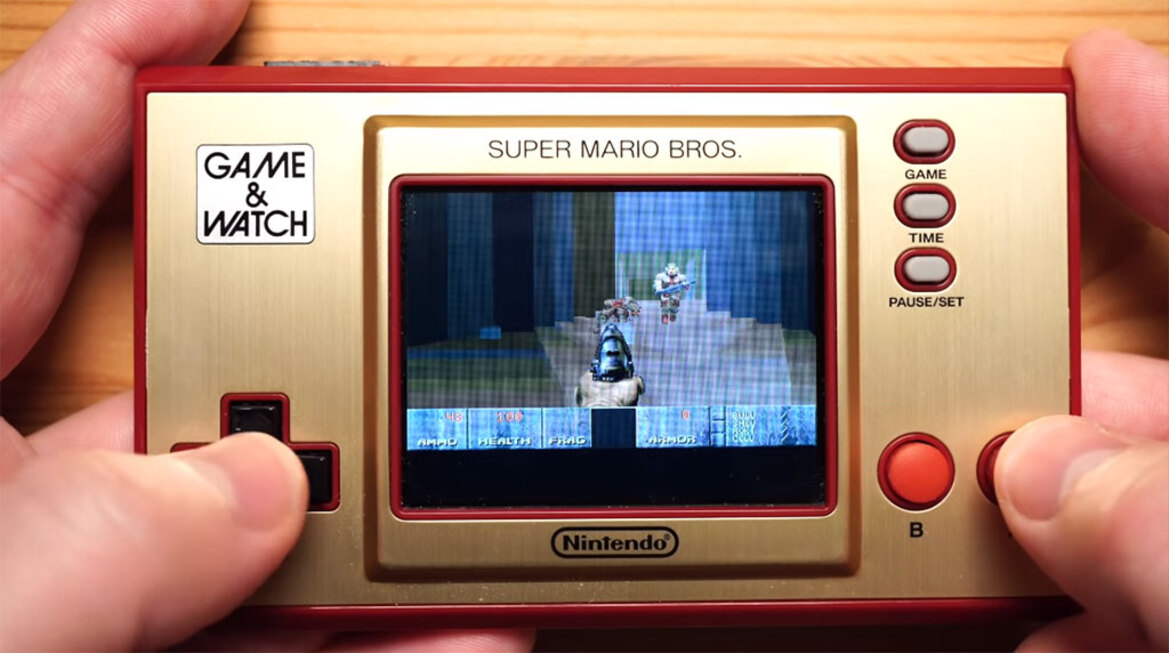 Doom Running On A Hacked Nintendo Game And Watch Looks Hellishly Fun