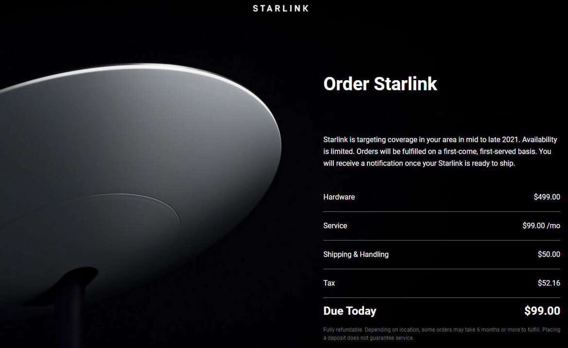 SpaceX Starlink Satellite Broadband Internet Preorders Are Now Open To The Public