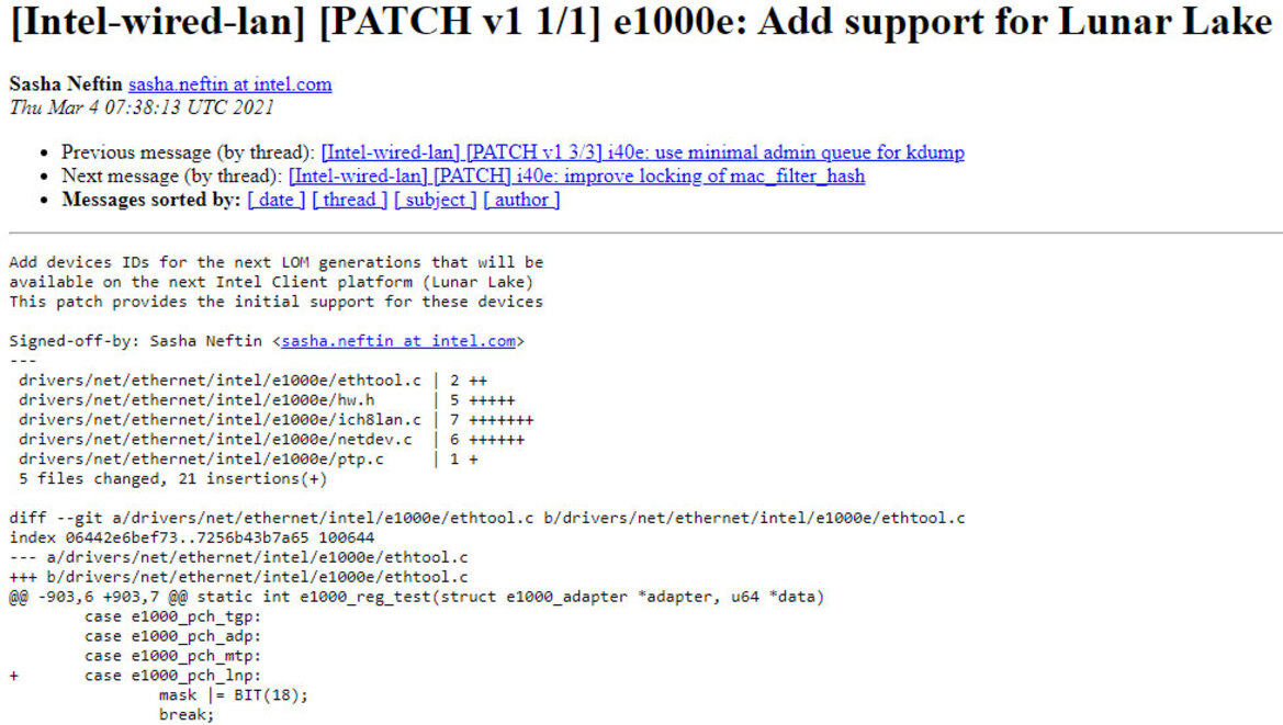 Intel 14th Gen Lunar Lake CPU Platform Referenced In New Linux Patch Notes