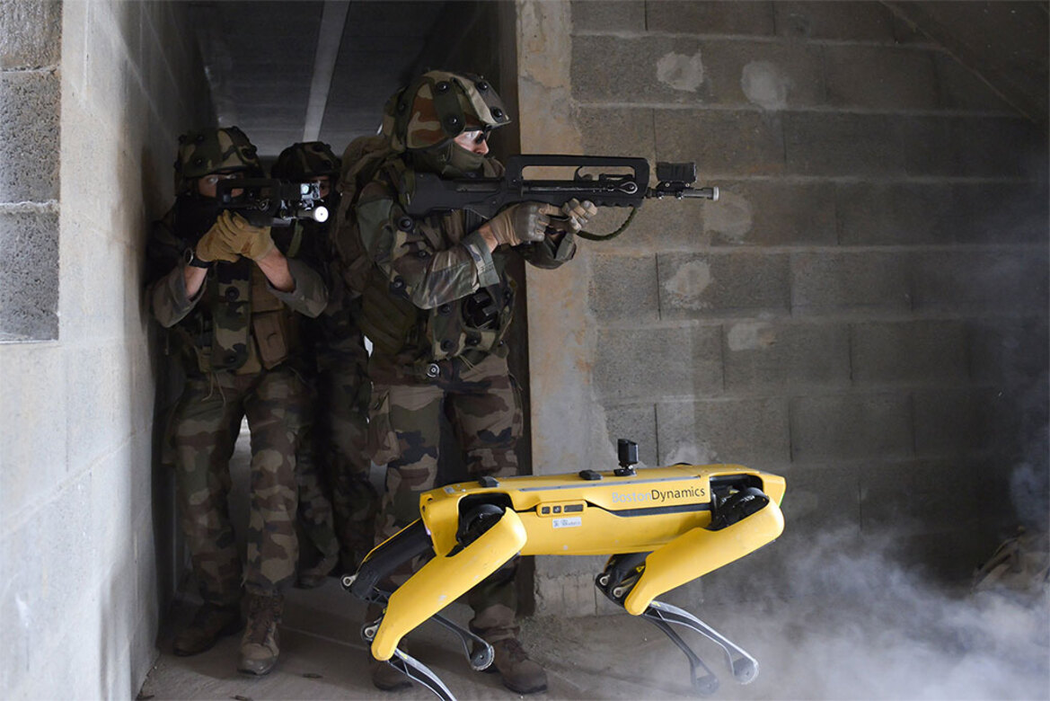 Watch Boston Dynamics Spot Robot Dog As Man's Best Friend In French Army Combat Training