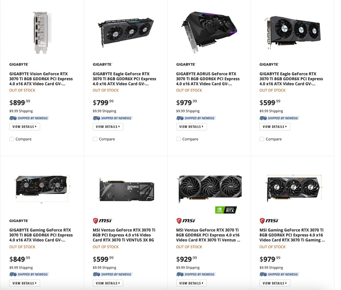 GeForce RTX 3070 Ti Cards Now 'Available' But Insane Retailer Pricing Leaves Us Flummoxed