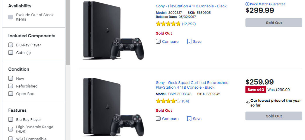 Even Last-Gen PS4 And Xbox One Consoles Are Out Of Stock As Supply Crunch Lingers