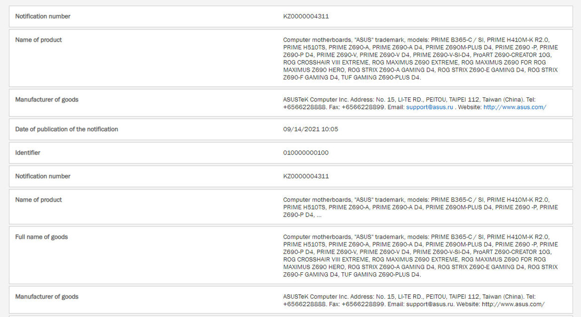 Leaked ASUS Z690 Motherboards For Alder Lake CPUs Highlight DDR5 And DDR4 Models