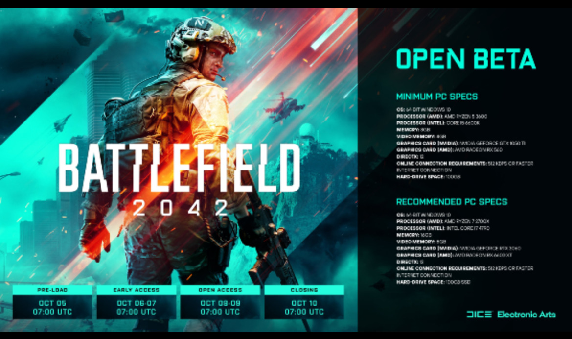 Battlefield 2042 Open Beta Minimum Specs Revealed, Does Your PC Make The Cut?