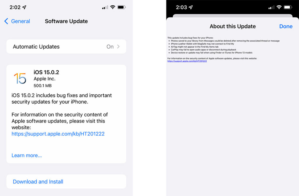 Apple iOS 15.0.2 Addresses Major iPhone Photo Fail And Squashes These Annoying Bugs