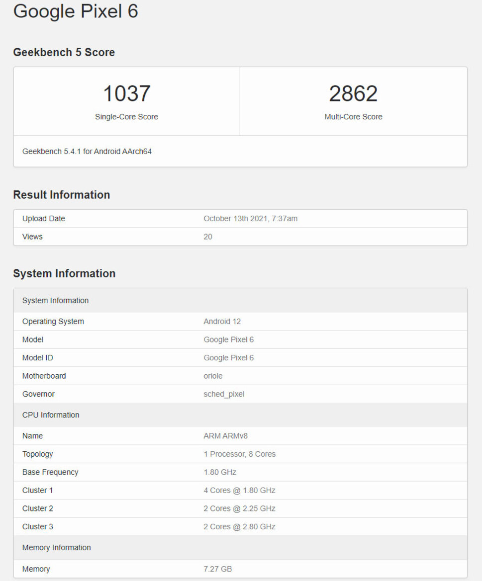 Google's Pixel 6 Tensor SoC Can't Catch Flagship Snapdragon Phones In Leaked Benchmark