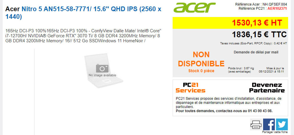 Potent Acer Alder Lake Gaming Laptop Breaks Cover In Retailer Leak