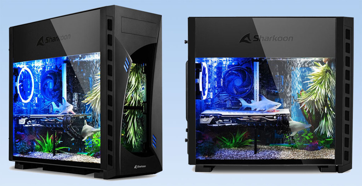 Sharkoon's April Fools Gaming Chair For Two And Sharkquarium PC Need To Happen