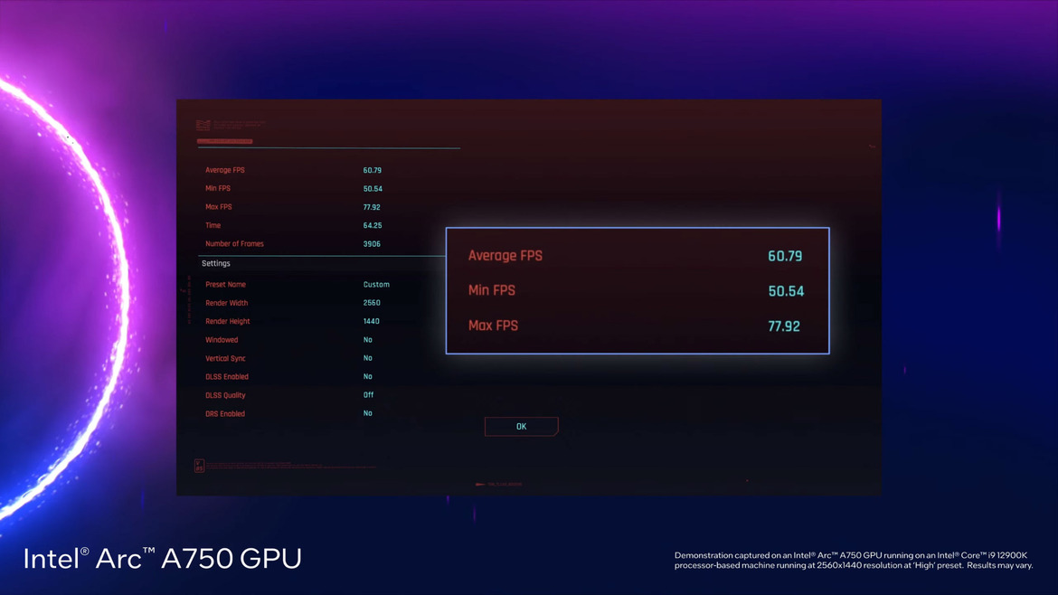 Intel Pits Arc A750 Card Against NVIDIA GeForce RTX 3060 In Benchmark Throw Down