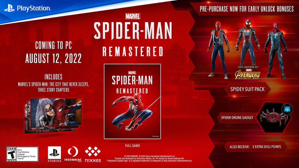 Sony Reveals Spider-Man Remastered PC Specs, Special Features And Eye-Popping Trailer