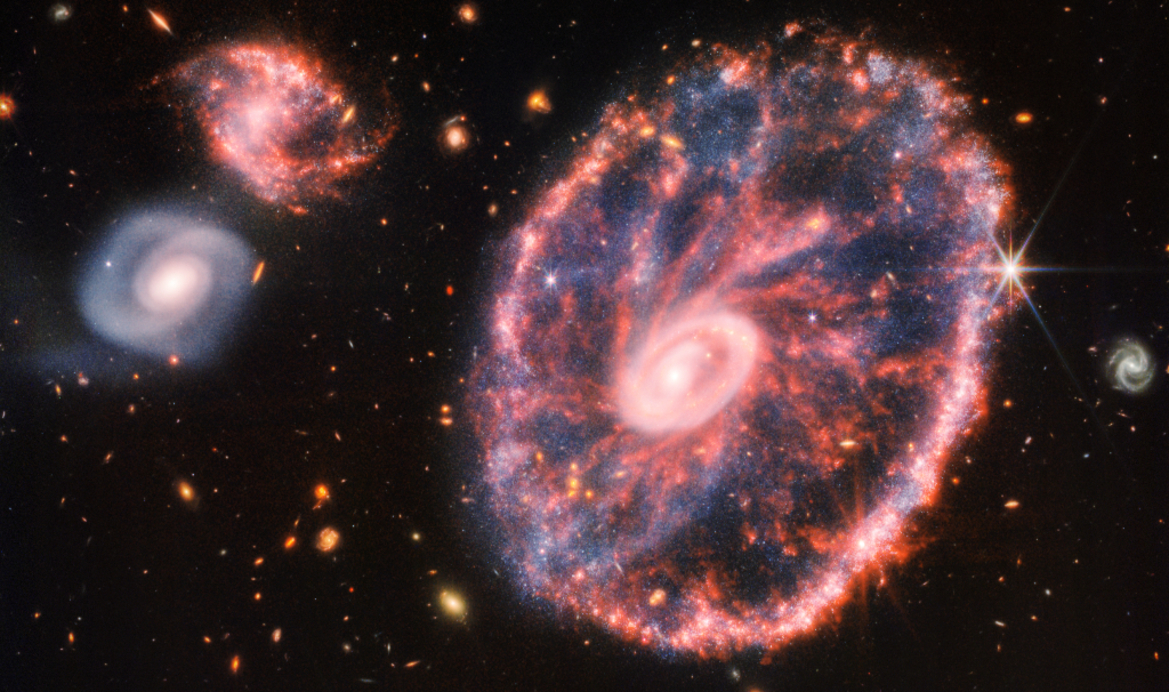 NASA's Space Telescope Shot Of The Cartwheel Galaxy Will Leave Your Head Spinning