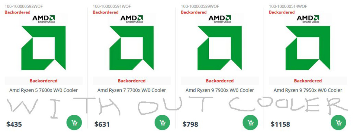 Retailer Leaks Zen 4 Ryzen 9 7950X, 7900X, Ryzen 7 7700X And Ryzen 5 7600X Pricing