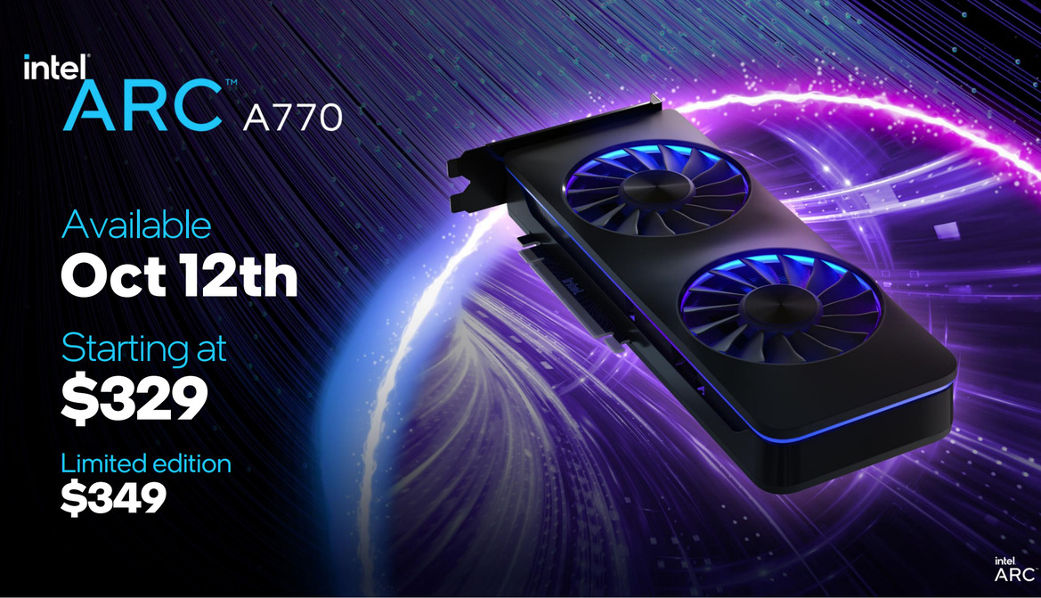 Intel Arc Alchemist A770 LE And A750 Release Dates And Pricing Revealed