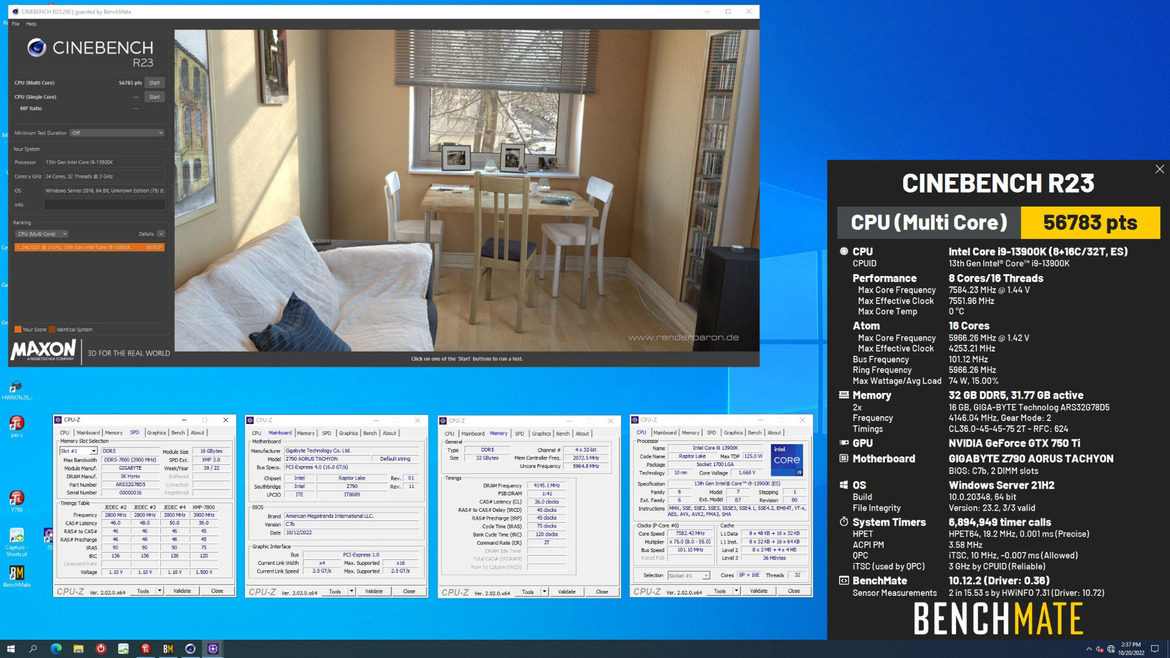Overclocked Intel Core i9-13900K CPU Taps Gigabyte To Set A Benchmark World Record
