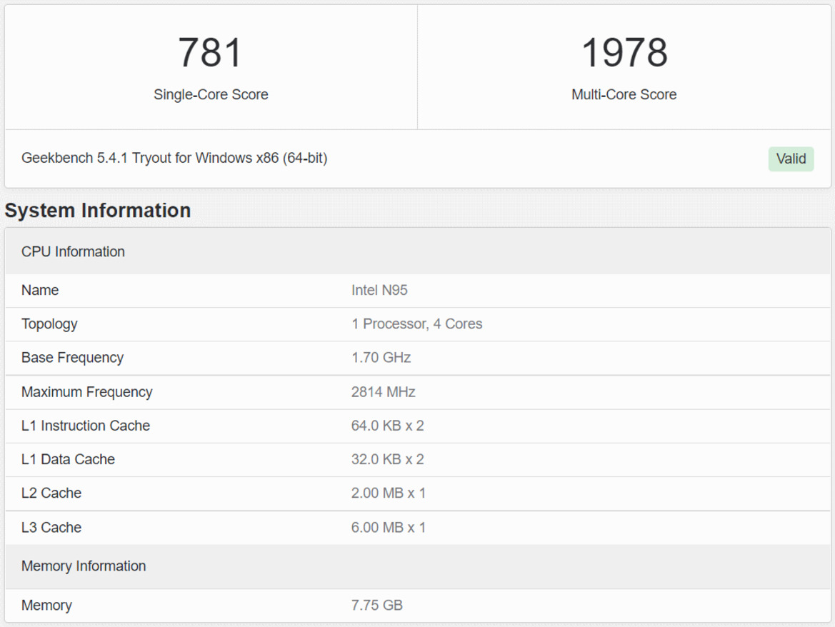 Intel N95 Alder Lake-N CPU Specs And Preliminary Performance Revealed In Benchmark Leak