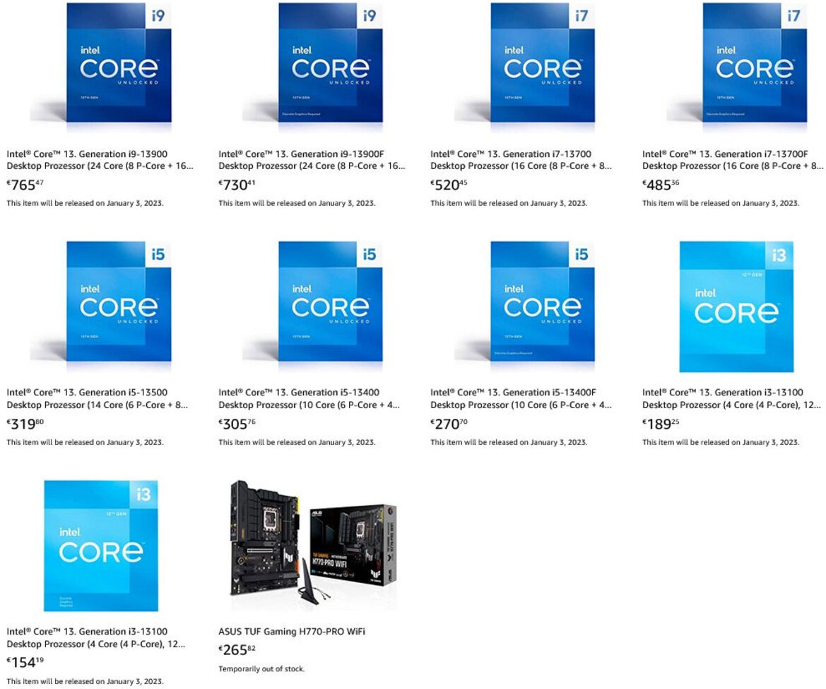 Intel's Non-K Raptor Lake CPU Specs, Pricing And Release Date Revealed By Retailer