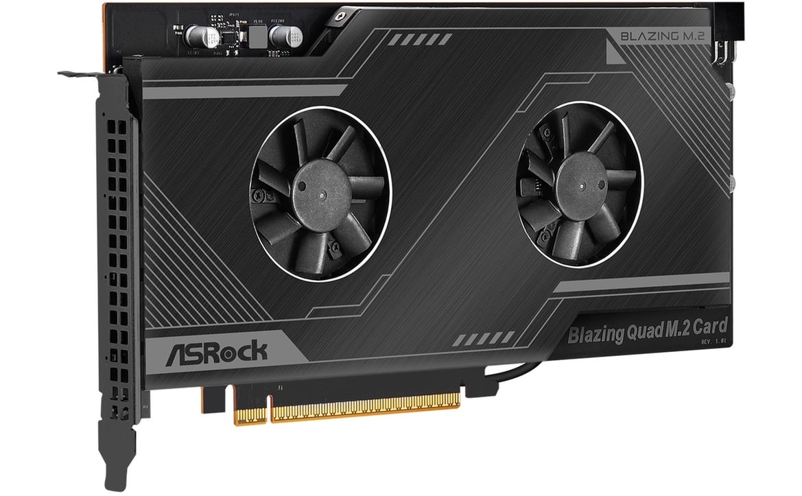 ASRock's Blazing Quad M.2 Card Runs Four PCIe 5.0 SSDs For Supercharged PC Storage