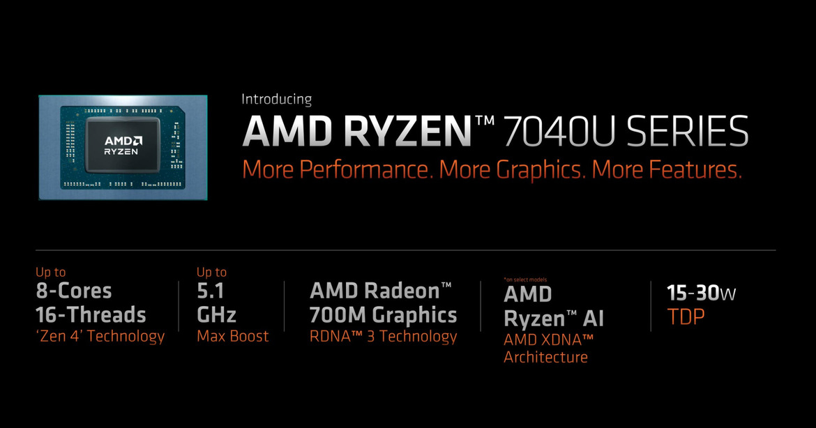 AMD Ryzen 7040U Phoenix CPUs Bring Zen 4 And RDNA 3 Graphics To Ultralight Laptops