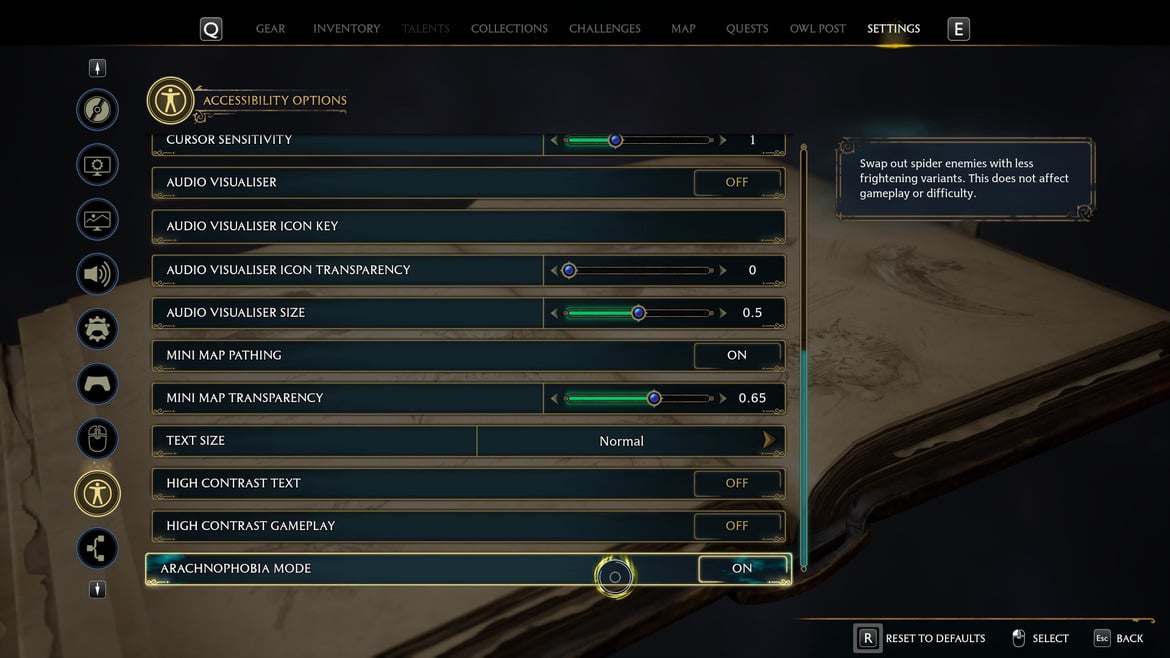 Hogwarts Legacy Patch Adds An Arachnophobia Mode For Gamers Spooked By Spiders