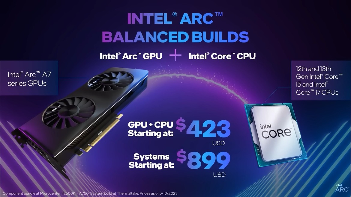 Intel Balanced Builds Pair High-Value Core CPUs With Arc GPUs For Budget Gaming Bliss