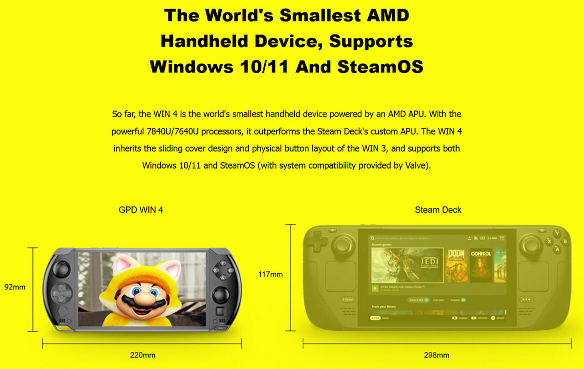 GPD Refreshes Win 4 Handheld Game Console With Zen 4 And Faster DDR5 RAM