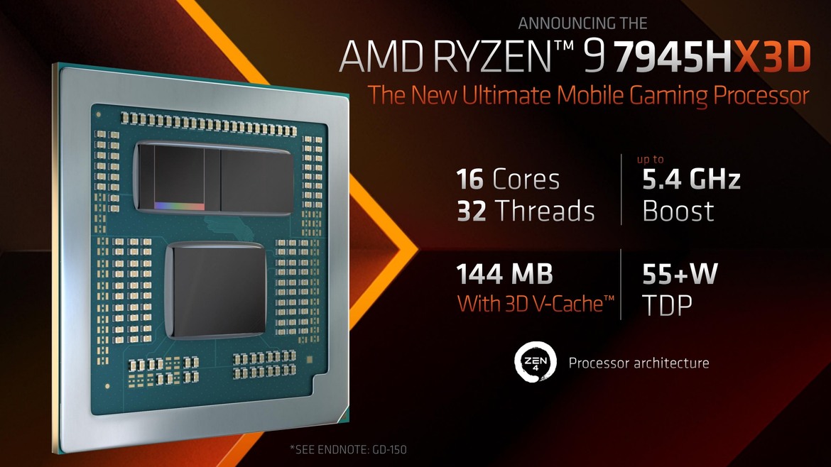 AMD Announces Ryzen 9 7945HX3D, Its Fastest Mobile Gaming CPU Yet