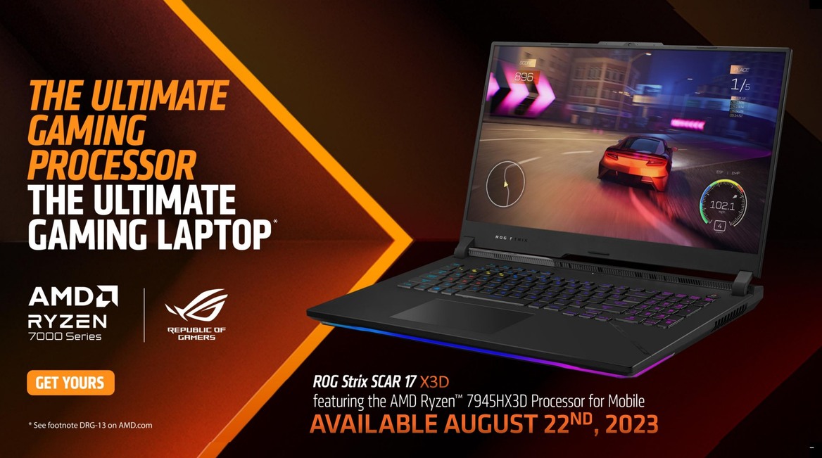 AMD Announces Ryzen 9 7945HX3D, Its Fastest Mobile Gaming CPU Yet