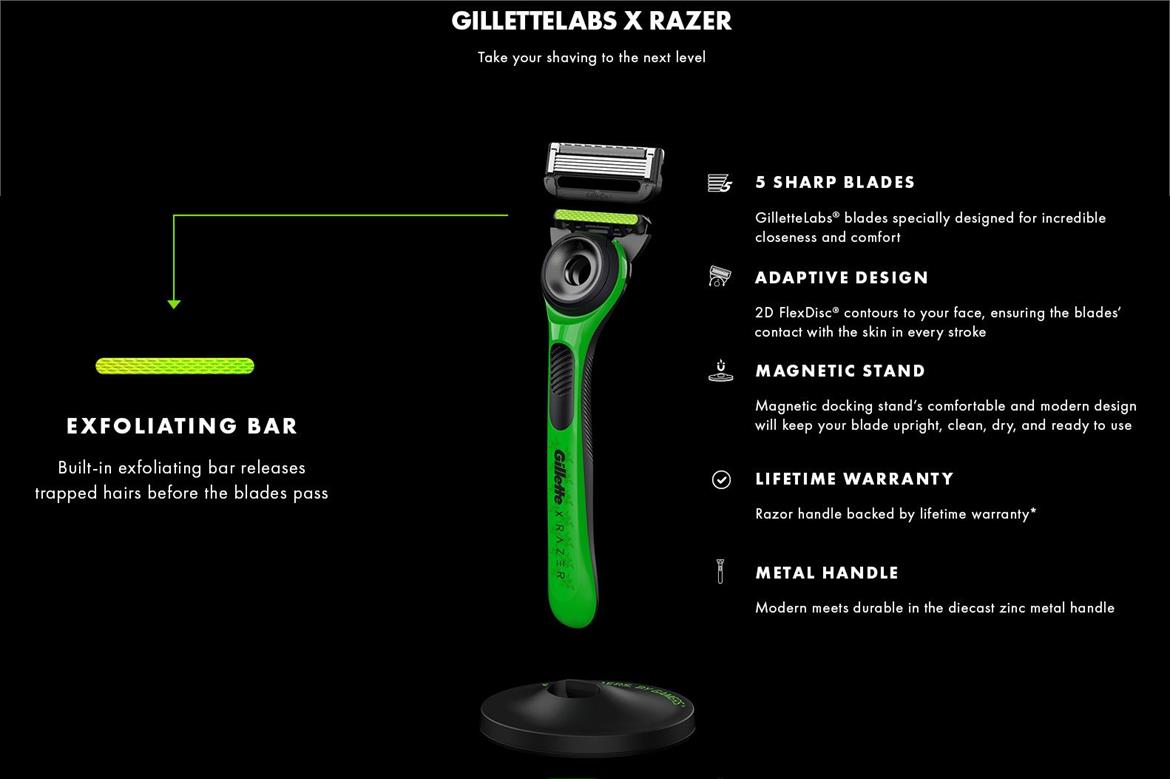 Razer Teams Up With Gillette On Shaving Razors For Gamers, What No RGB?