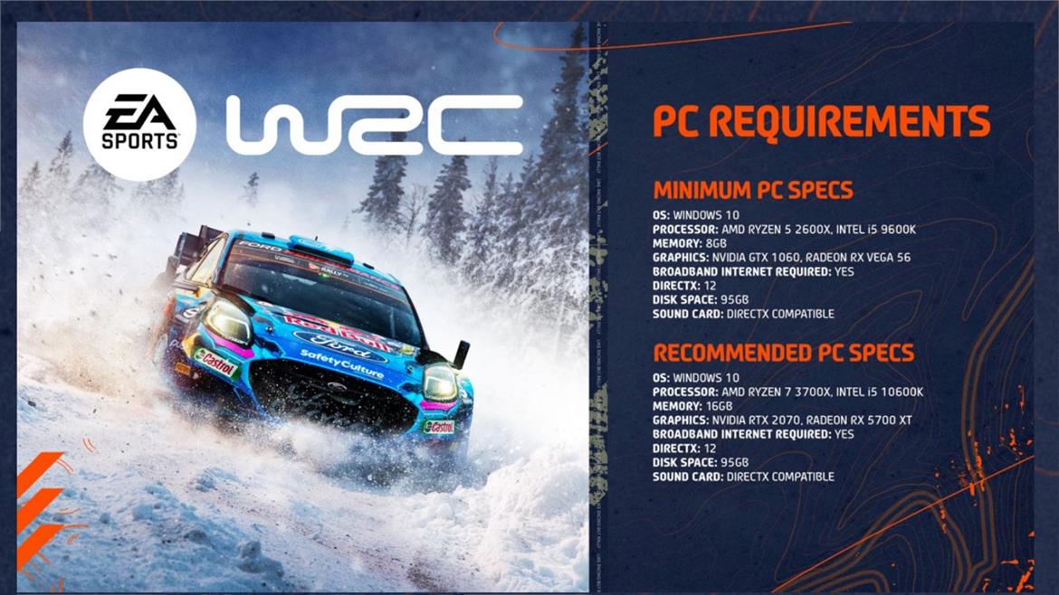 What Specs You'll Need To Start Your Engines When EA Sports WRC Races To PC