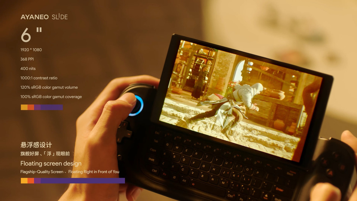 Ayaneo Slide Handheld Salutes Classic Gaming With A Full Keyboard And RDNA 3 Firepower