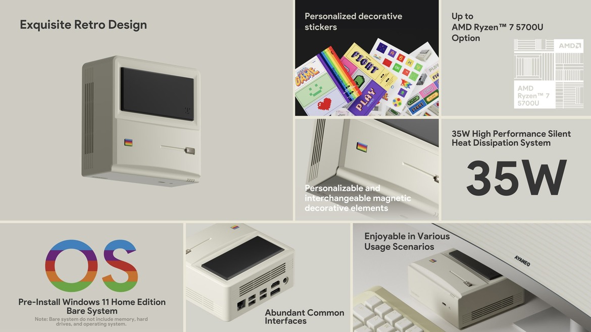 Ayaneo's Macintosh Style Retro Mini PC AM01 Is Here, Hands-On