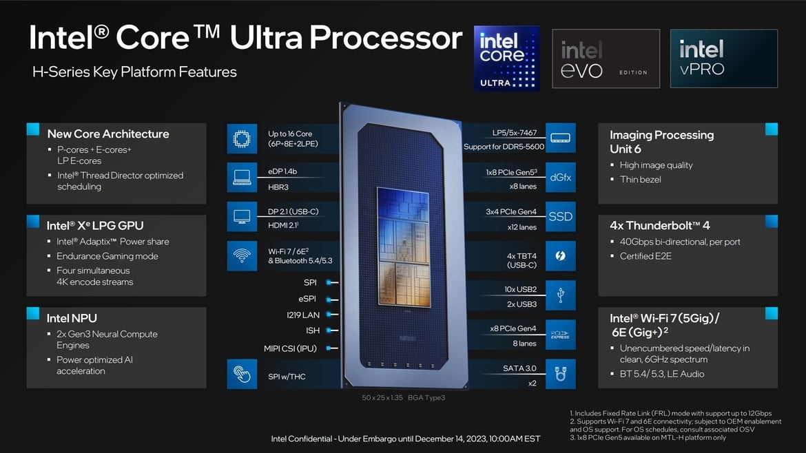 Intel Core Ultra Meteor Lake Mobile CPUs Launch With Gaming Grade iGPU And AI Brawn