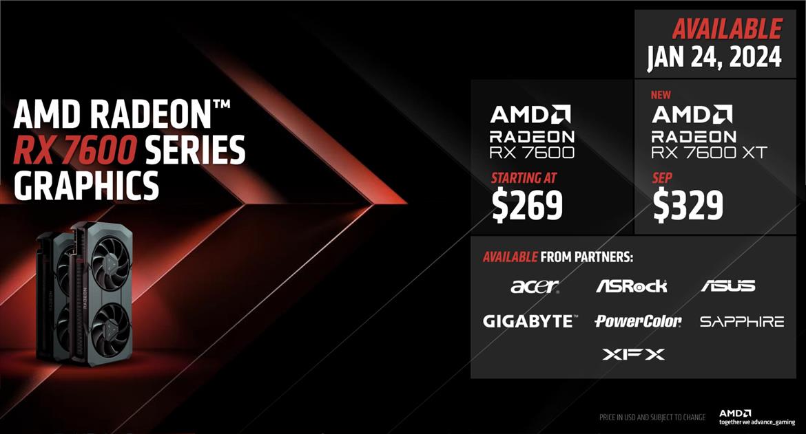 AMD Unveils Ryzen 8000G, New AM4 CPUs And Radeon RX 7600 XT GPU With 16GB VRAM