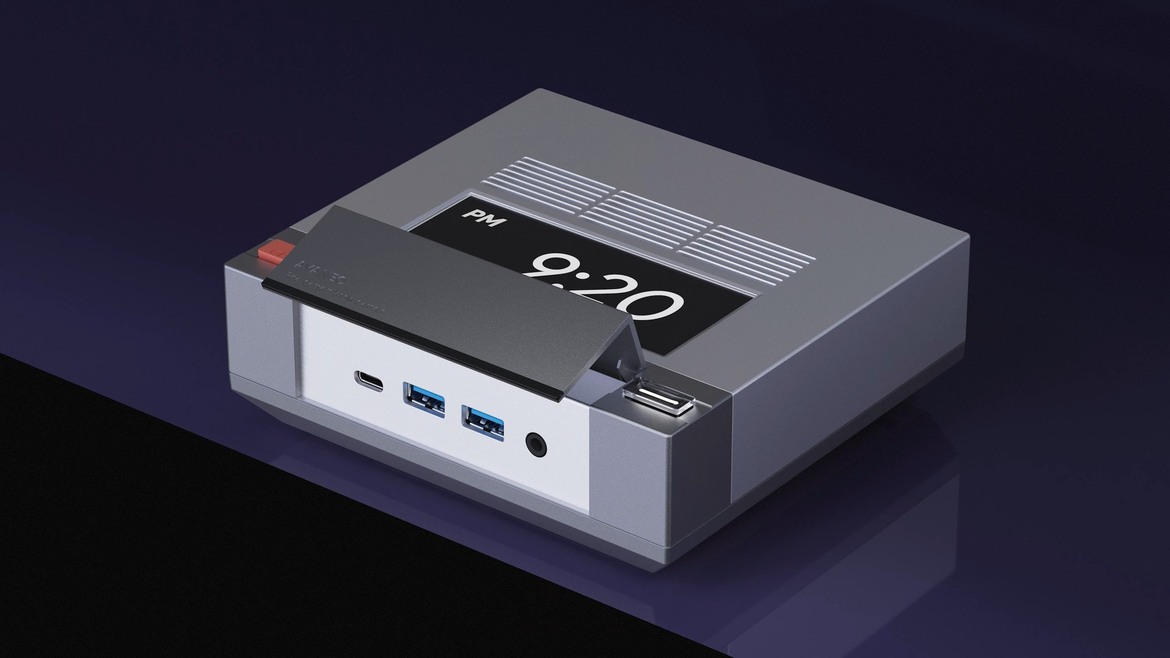 Ayaneo Teases Retro Mini PC AM02 With A 4-Inch Touch Display, Ryzen 7 7840HS CPU