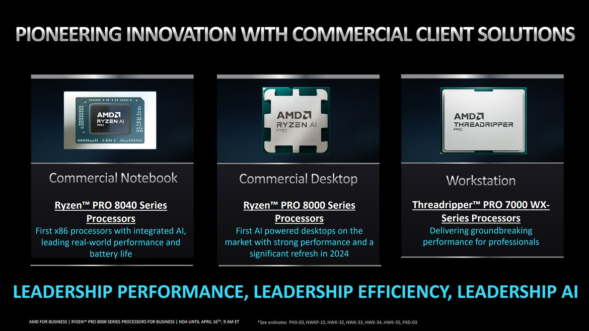 AMD Ryzen PRO 8000 Processors Flex AI Muscle For Desktop And Mobile