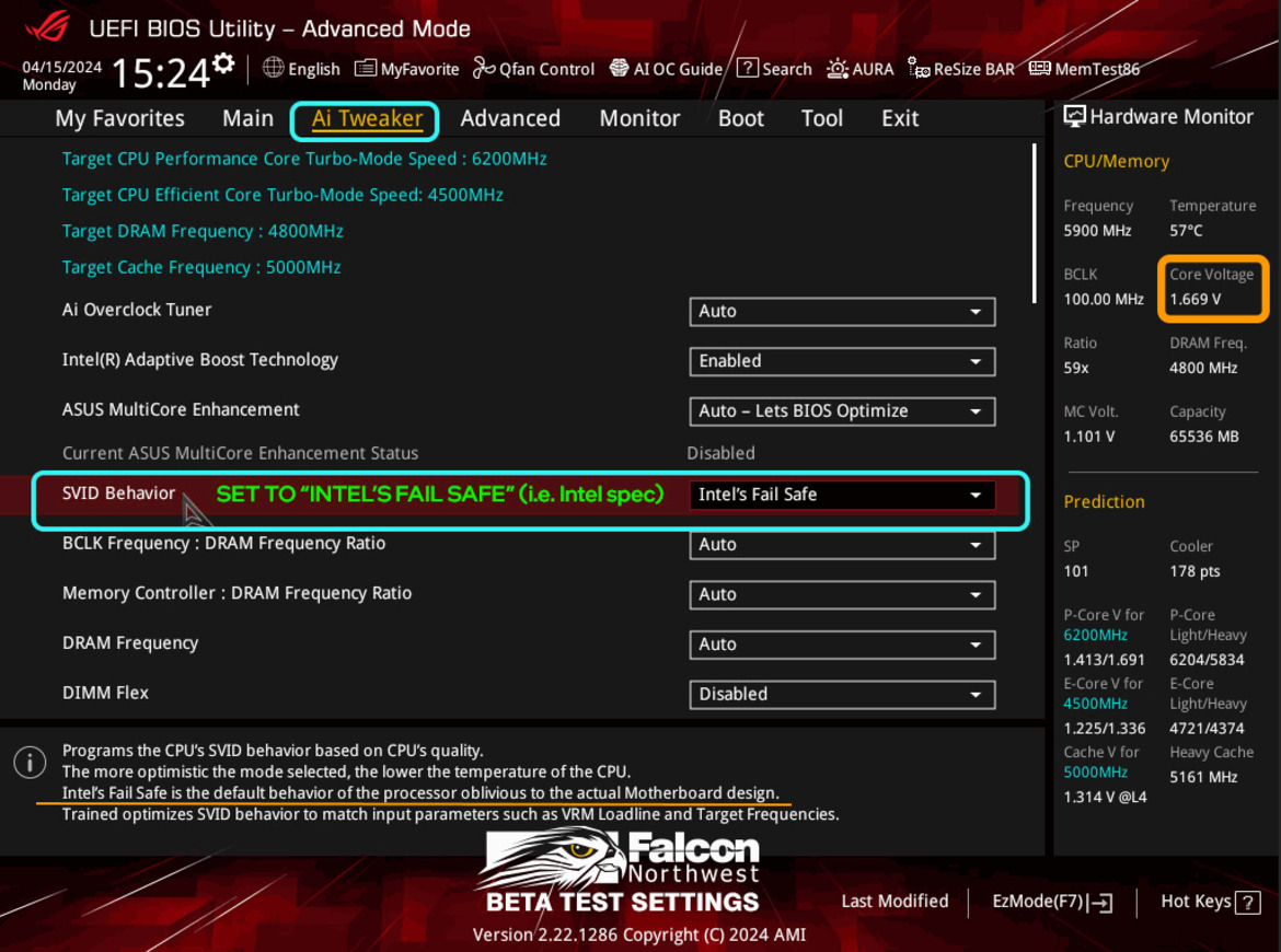 UPDATE: Falcon Northwest Finds Potential Fix For Intel Raptor Lake Game Crash Bug