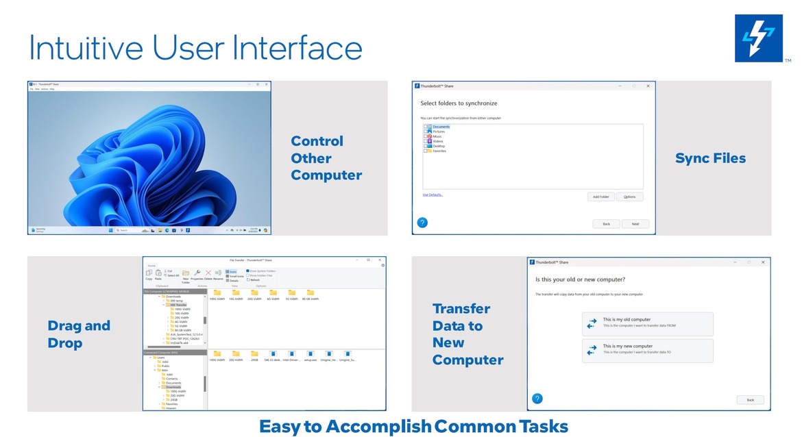 Intel Debuts Thunderbolt Share To Link PCs For Storage And Screen Sharing