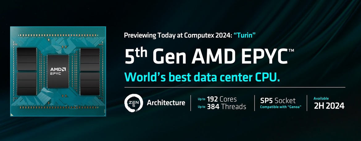 AMD Reveals EPYC Turin Zen 5 Server CPUs with 384 Threads Per Socket