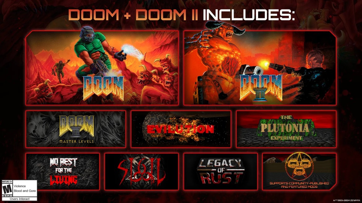 Doom 1 + 2 Get Surprise Relaunch Enhanced With Crossplay, Mods And 4K 120 FPS Support  