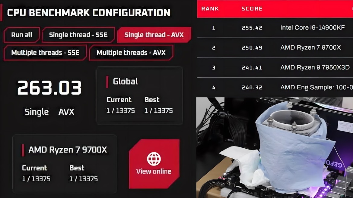 AMD Ryzen 7 9700X Takes On 7.1GHz Core i9-14900K In Single-Threaded Benchmark Battle