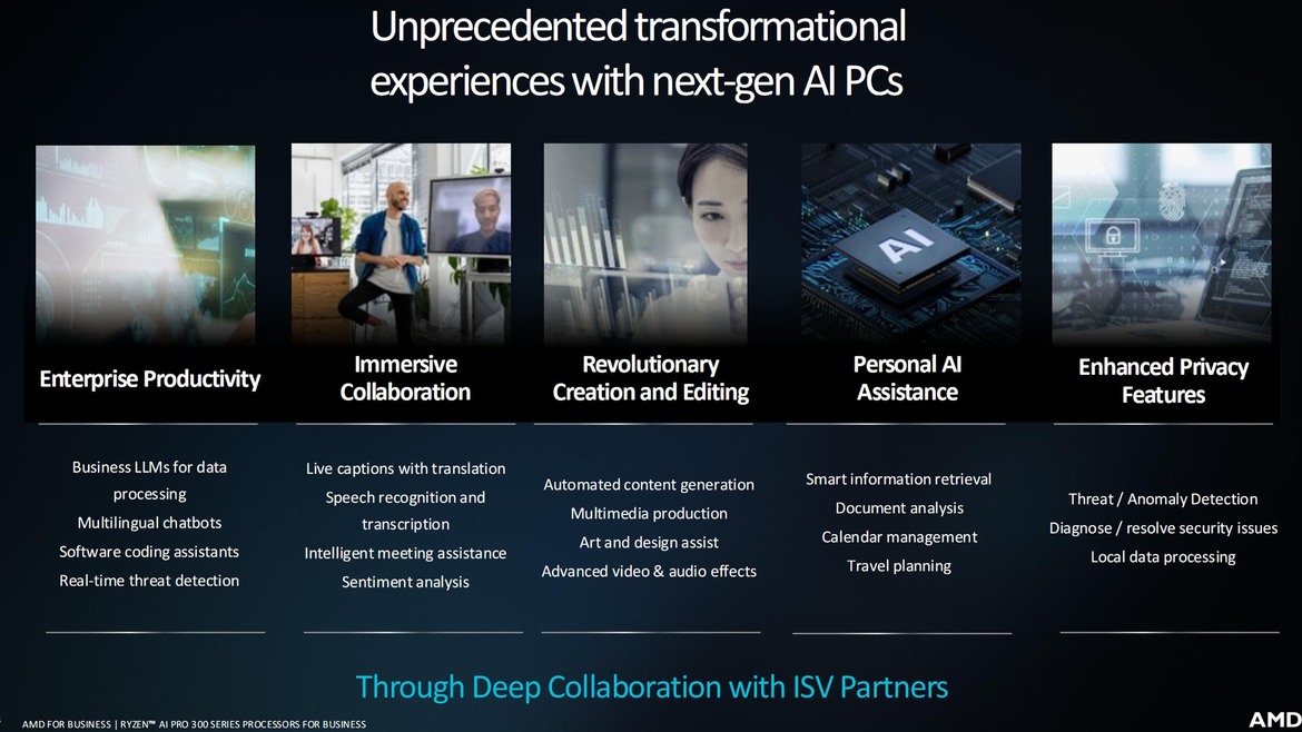 AMD Ryzen AI PRO 300 Series CPUs Arrive For AI-Fueled Business Laptops