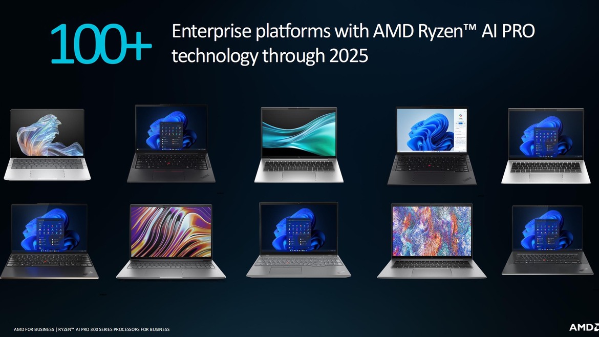 AMD Ryzen AI PRO 300 Series CPUs Arrive For AI-Fueled Business Laptops