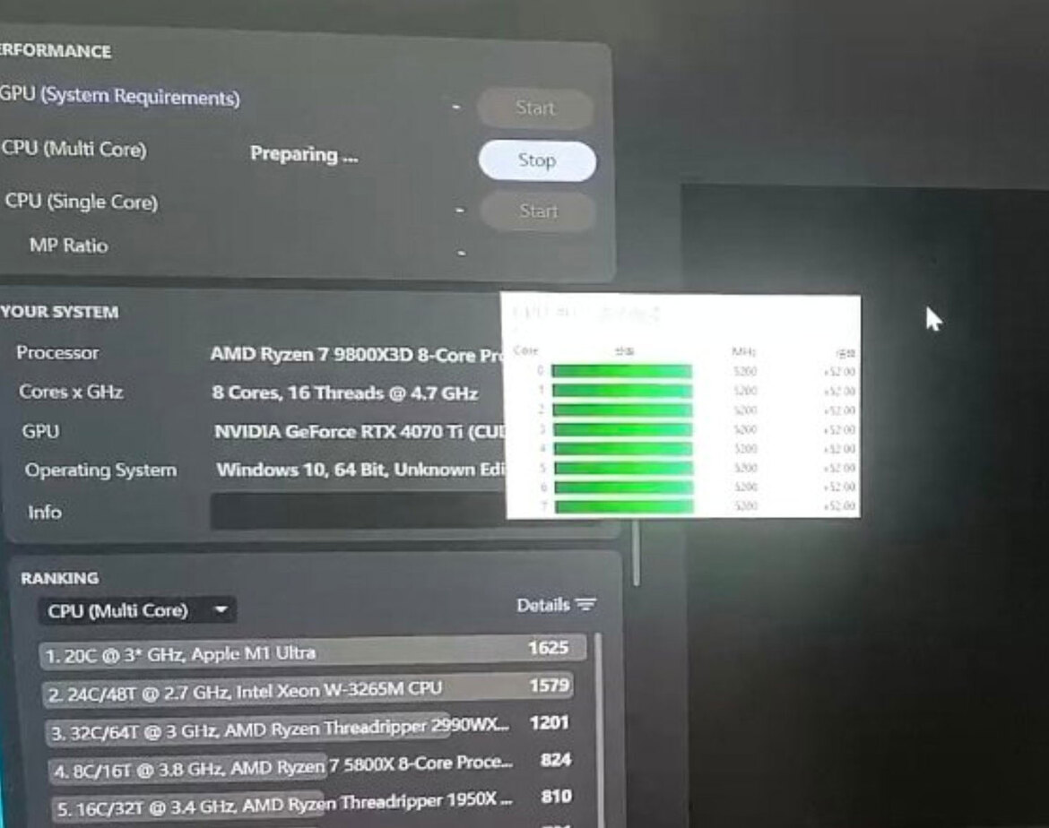 AMD Ryzen 7 9800X3D Benchmark Leak Reveals A Wonderful All-Core Boost Clock