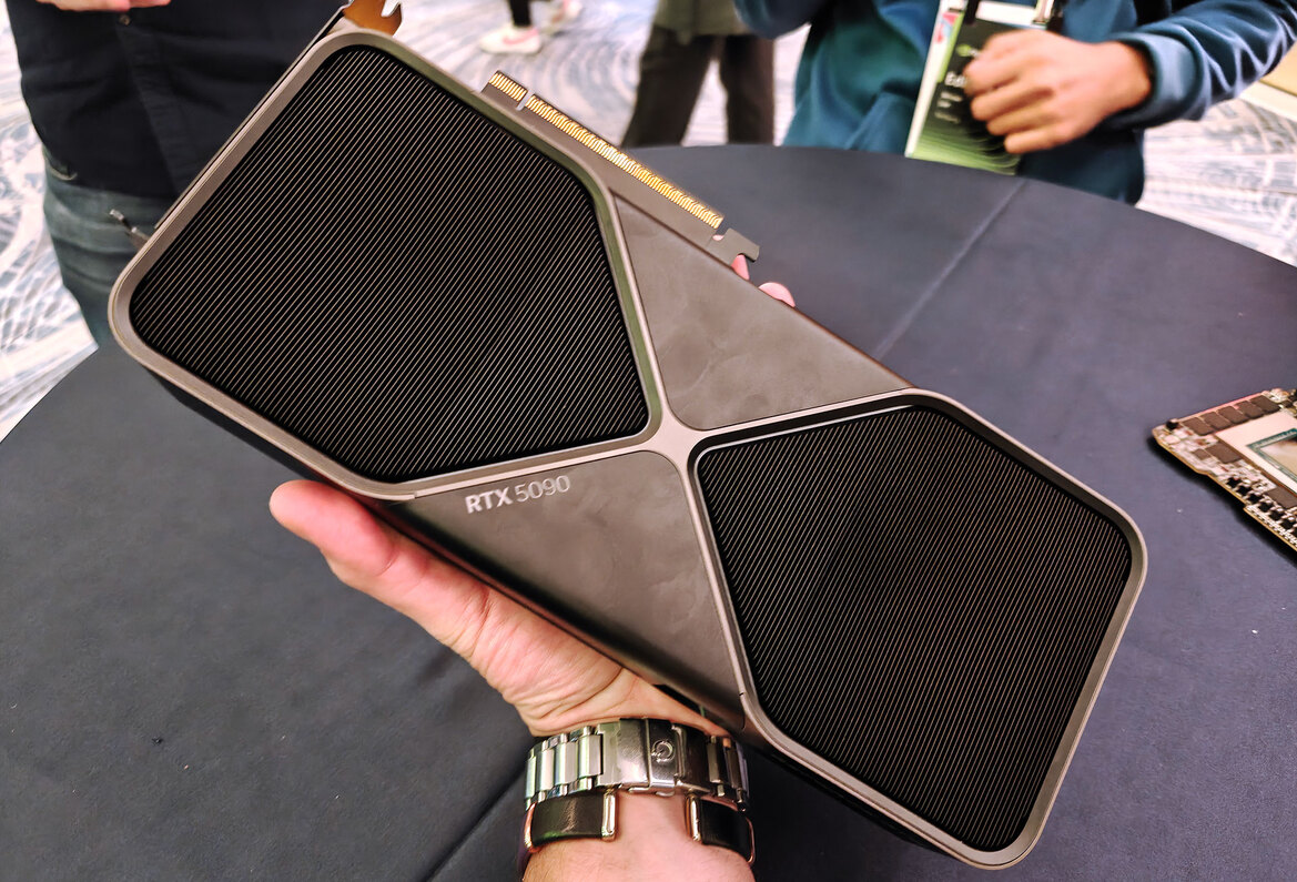 Here's NVIDIA's GeForce RTX 5090 In The Flesh At CES 2025