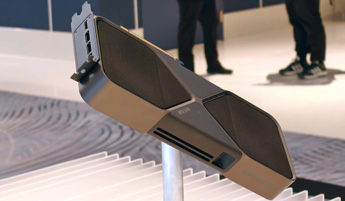 Here's NVIDIA's GeForce RTX 5090 In The Flesh At CES 2025
