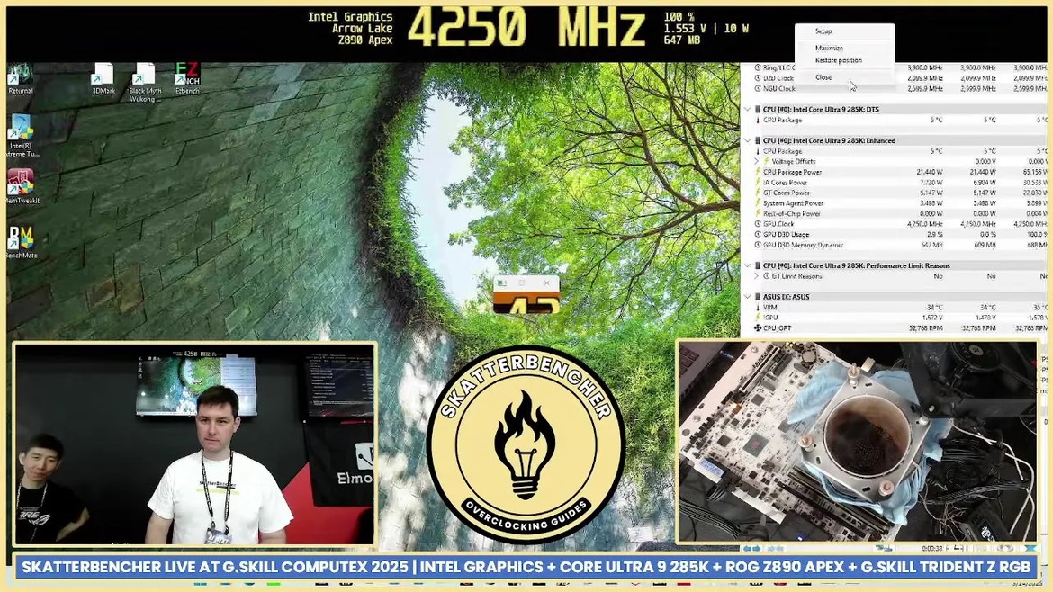 Overclocker Cranks An Arc iGPU To 4250MHz Setting A GPU Frequency Record